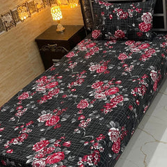 4 Pieces Crystal Cotton Single Pair Bedsheet SB 501