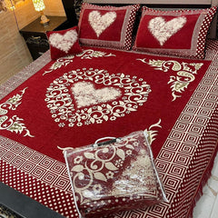 Fancy Velvet Bed Sheet Set - 4 Pieces FVB 231