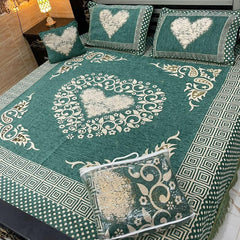 Fancy Velvet Bed Sheet Set - 4 Pieces FVB 233