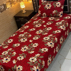 4 Pieces Crystal Cotton Single Pair Bedsheet SB 523