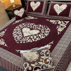 Fancy Velvet Bed Sheet Set - 4 Pieces FVB 234