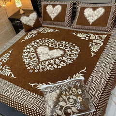 Fancy Velvet Bed Sheet Set - 4 Pieces FVB 235