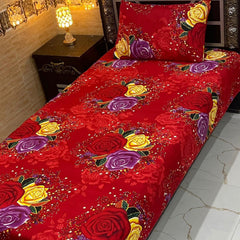 4 Pieces Crystal Cotton Single Pair Bedsheet SB 528