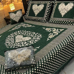 Fancy Velvet Bed Sheet Set - 4 Pieces FVB 238