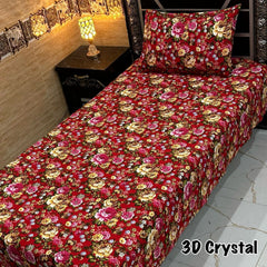 4 Pieces Crystal Cotton Single Pair Bedsheet SB 529