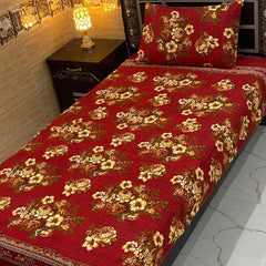 4 Pieces Crystal Cotton Single Pair Bedsheet SB 532