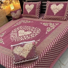 Fancy Velvet Bed Sheet Set - 4 Pieces FVB 242