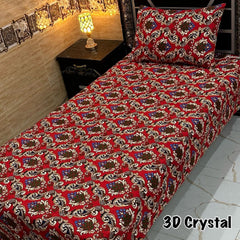 4 Pieces Crystal Cotton Single Pair Bedsheet SB 534
