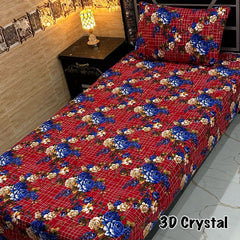 4 Pieces Crystal Cotton Single Pair Bedsheet SB 537