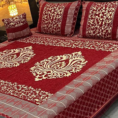 Fancy Velvet Bed Sheet Set - 4 Pieces FVB 250