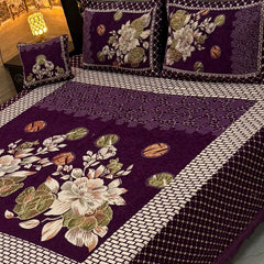 Fancy Velvet Bed Sheet Set - 4 Pieces FVB 252