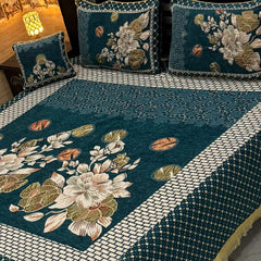Fancy Velvet Bed Sheet Set - 4 Pieces FVB 254
