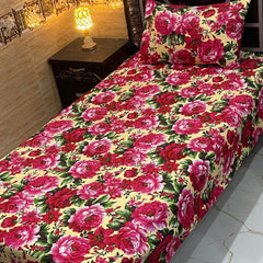 4 Pieces Crystal Cotton Single Pair Bedsheet SB 548