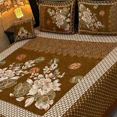 Fancy Velvet Bed Sheet Set - 4 Pieces FVB 215
