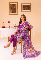 3 Pcs Lawn Unstitched Suit 562