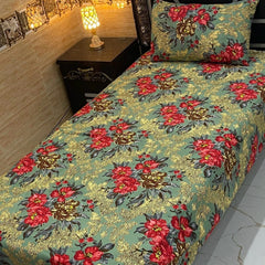 4 Pieces Crystal Cotton Single Pair Bedsheet SB 563