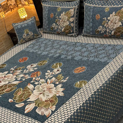 Fancy Velvet Bed Sheet Set - 4 Pieces FVB 216