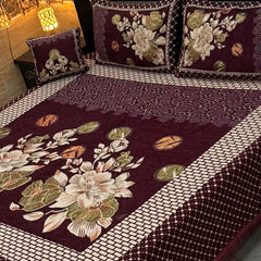 Fancy Velvet Bed Sheet Set - 4 Pieces FVB 217