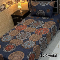 4 Pieces Crystal Cotton Single Pair Bedsheet SB 509
