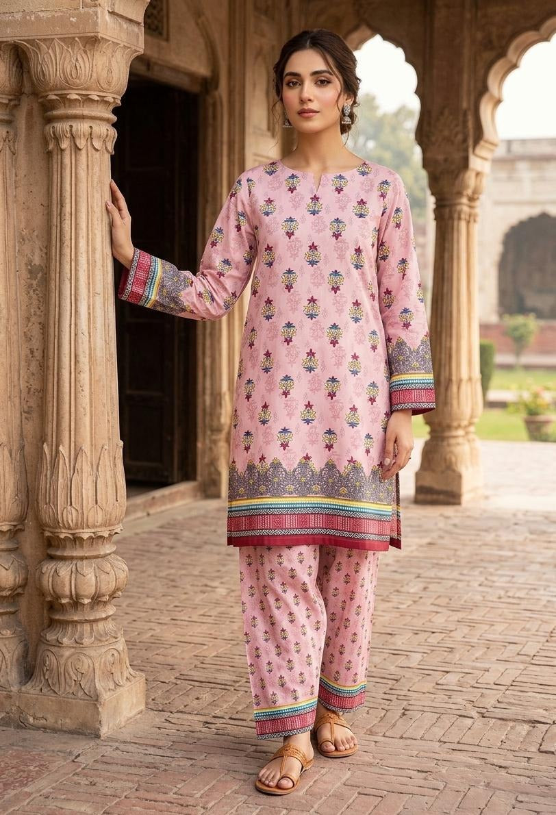 2 Pcs Ladies Suit  Des  112