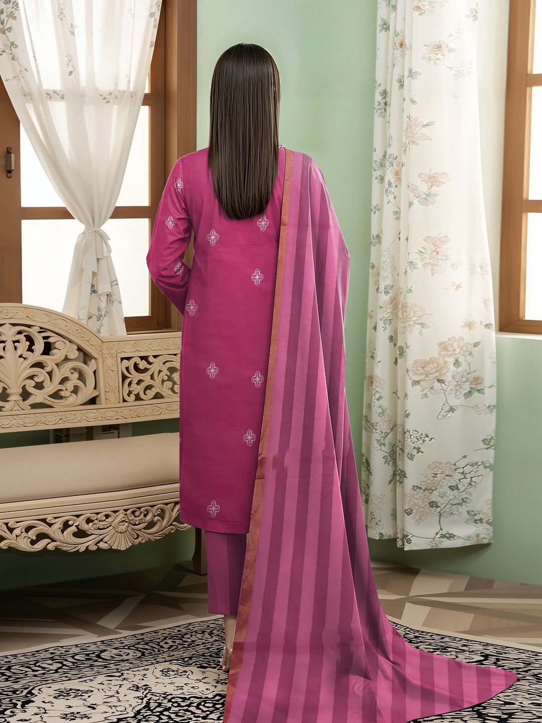 3 Pcs Lawn Unstitched Suit 514