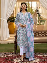 3 Pcs Lawn Unstitched Suit 502