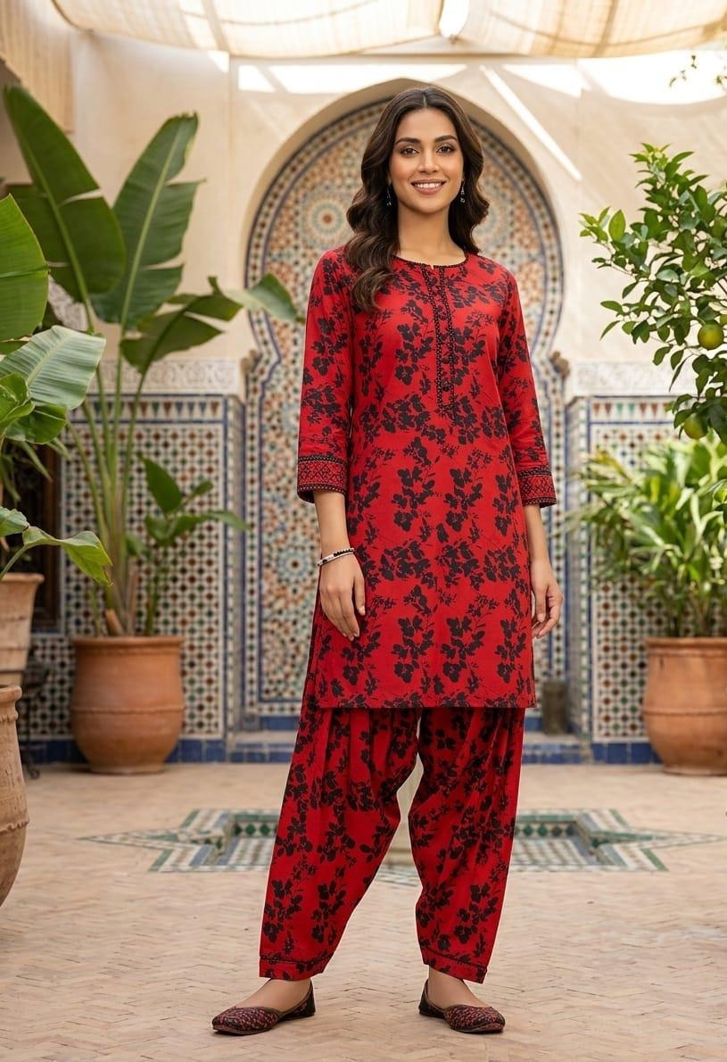 2 Pcs Ladies Suit  Des  138