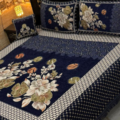 Fancy Velvet Bed Sheet Set - 4 Pieces  FVB 214