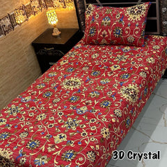 4 Pieces Crystal Cotton Single Pair Bedsheet  SB 554