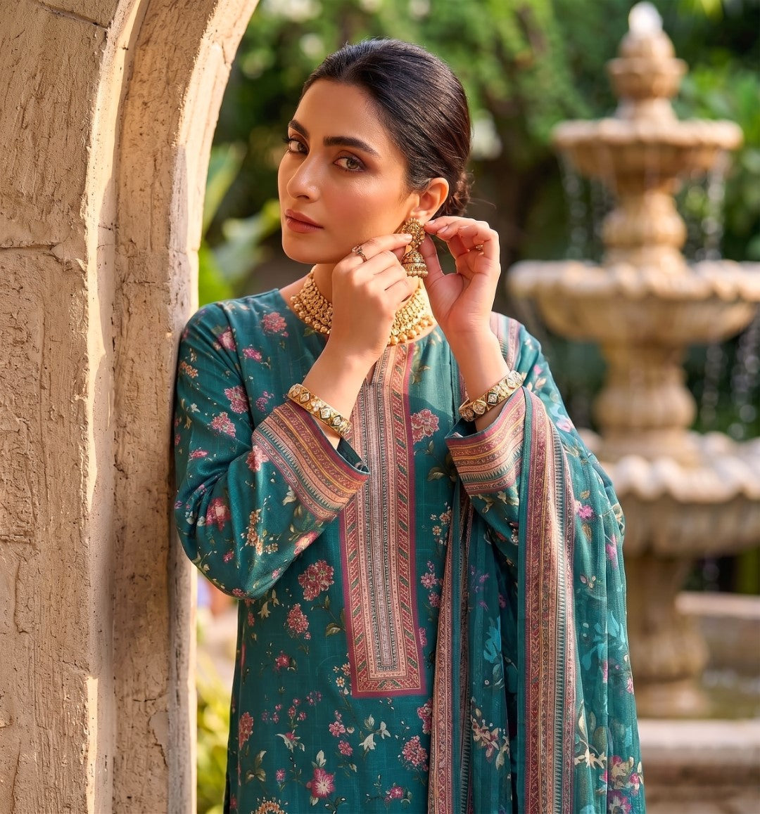 3 Pcs Lawn Unstitched Suit 593