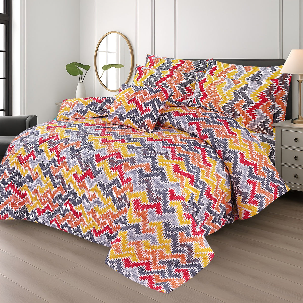 7 Pieces Quilted Comforter Set AK 151