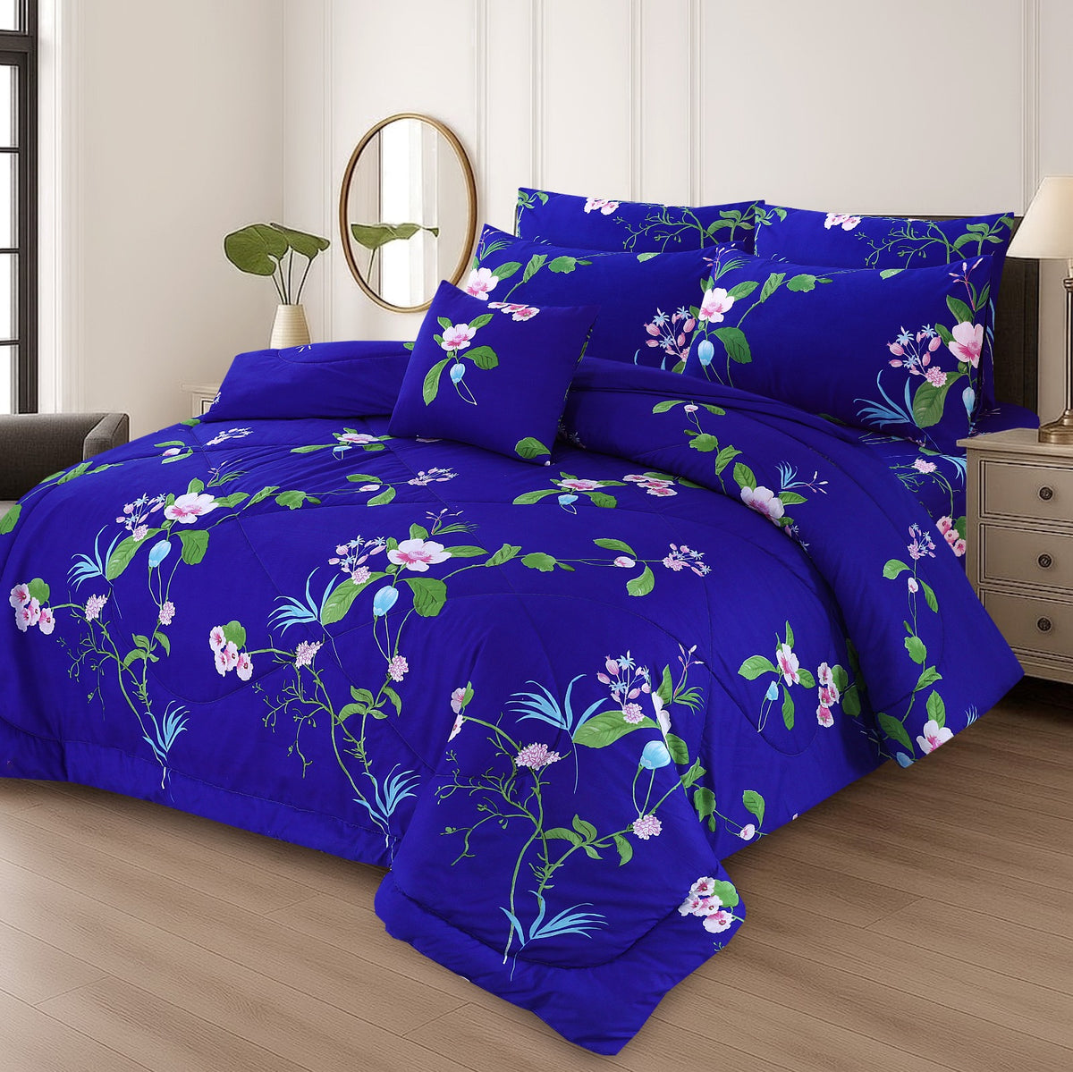 7 Pieces Quilted Comforter Set AK 154